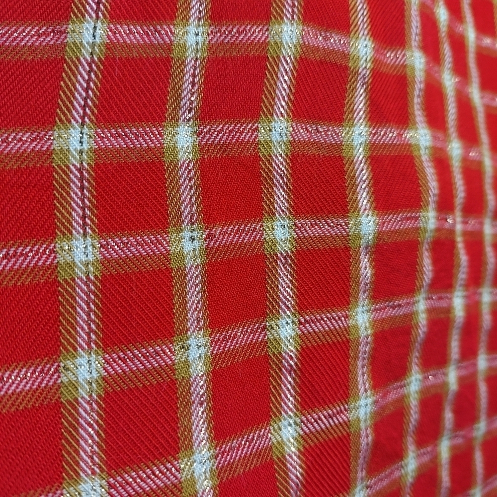 Tommy Hilfiger Shirt Women's Red Plaid Button Down Shirt Size M - Picture 6 of 8